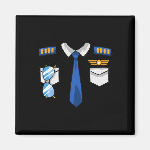 Pilot Uniform Costume Aeroplane Aviator Aviation H Magnet