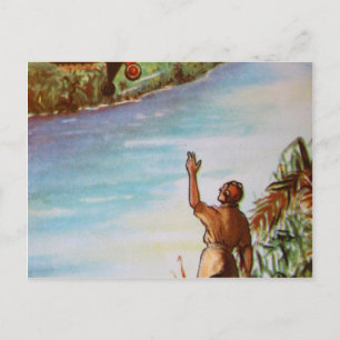 Pilot Waving Postcard