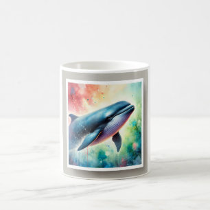 Pilot Whale Painting 040724AREF101 - Watercolor Coffee Mug