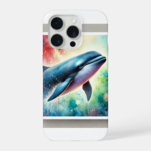 Pilot Whale Painting 040724AREF101 - Watercolor iPhone 15 Pro Case