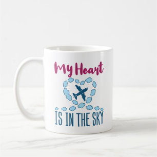 Pilot Wife My Heart Is In The Sky Coffee Mug