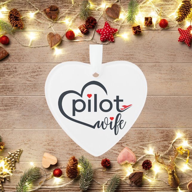 Pilot Wife Typography & Aeroplane Simple,Minimalis Ornament (Creator Uploaded)