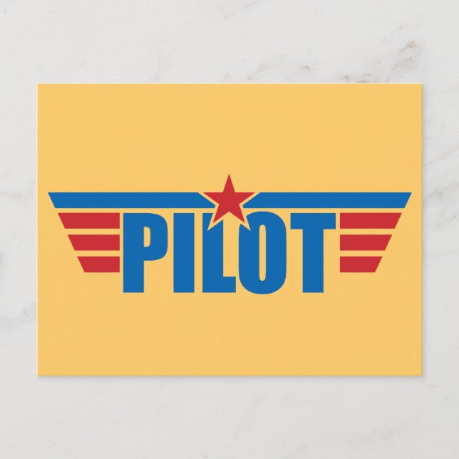 Pilot Wings Badge - Aviation Postcard (Front)