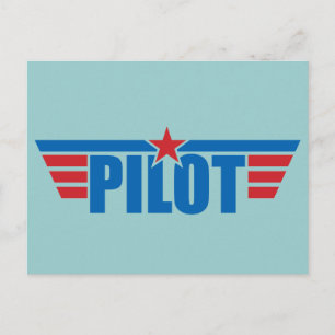 Pilot Wings Badge - Aviation Postcard