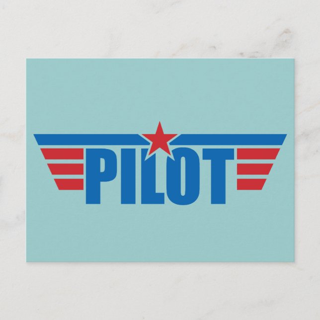 Pilot Wings Badge - Aviation Postcard (Front)