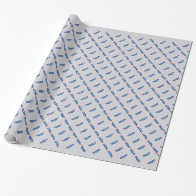 Pilot Wings Badge - Aviation Wrapping Paper (Unrolled)