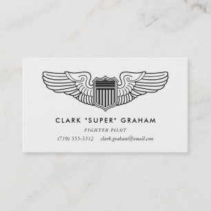 Pilot Wings Professional Aviator Business Card