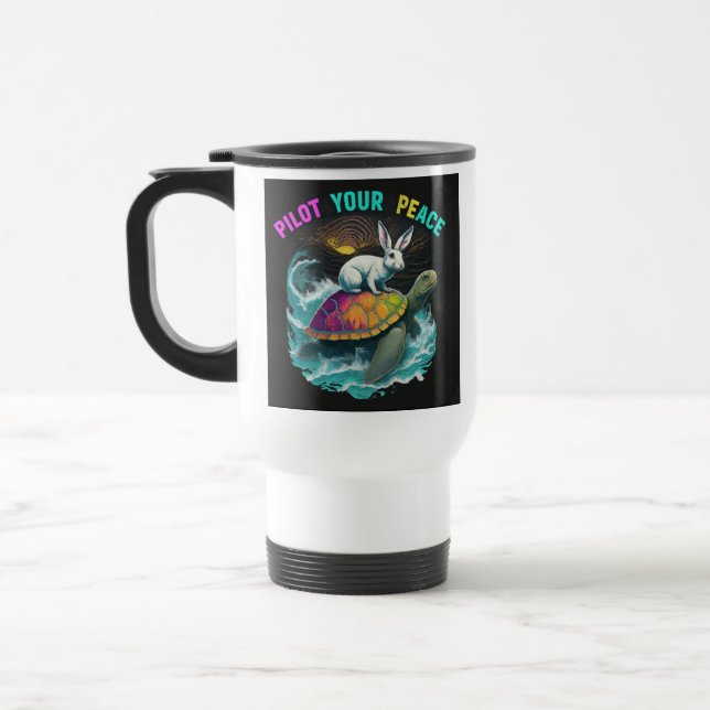 "Pilot Your Peace" Travel Coffee Mug (Left)