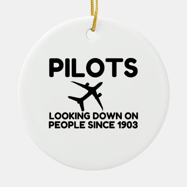 Pilots Ceramic Tree Decoration (Front)
