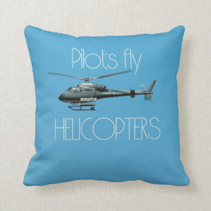 Pilots fly helicopters cushion
