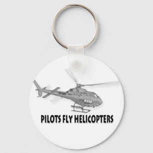 Pilots fly helicopters key ring
