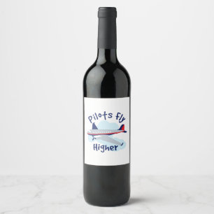 Pilots Fly Higher Wine Label