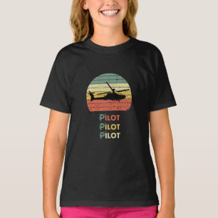 Pilots,Helicopter,Retro,Father’s Day,Birthday, T-Shirt