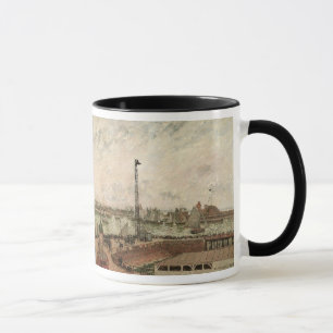 Pilot's Jetty, Le Havre, Misty by Camille Pissarro Mug