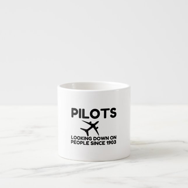 Pilots Looking Down Espresso Cup (Front)