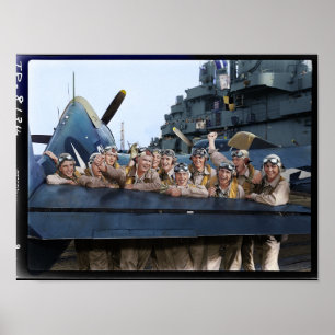 Pilots of USS Lexington CV16 Poster