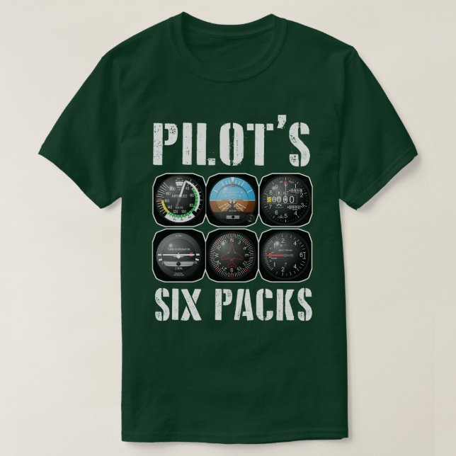Pilots Six Pack T-Shirt (Design Front)