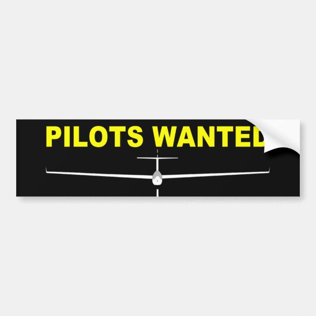 PILOTS WANTED BUMPER STICKER (Front)
