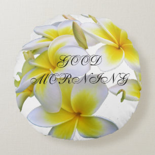Pilow With Flowers Round Cushion