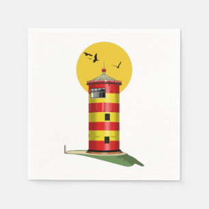 Pilsum Lighthouse Germany Napkin