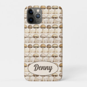 Pilze Muster braun, beige und grau Case-Mate iPhone Case