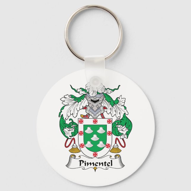 Pimentel Family Crest Key Ring (Front)
