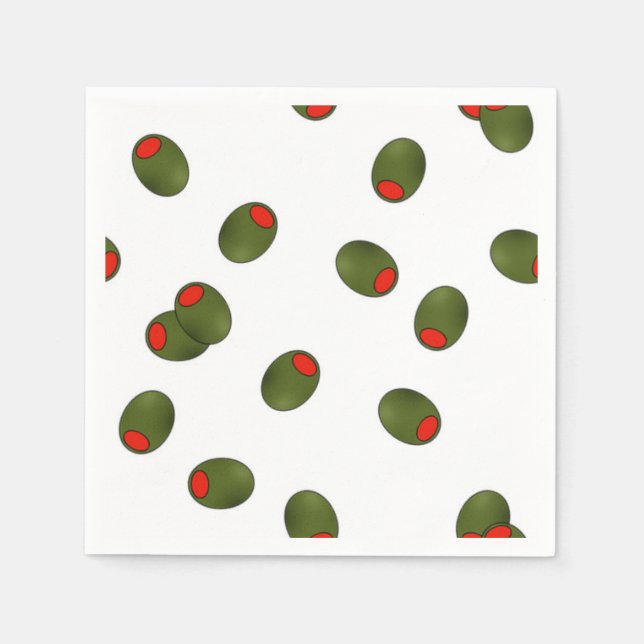 Pimento Olives Paper Napkins (Front)
