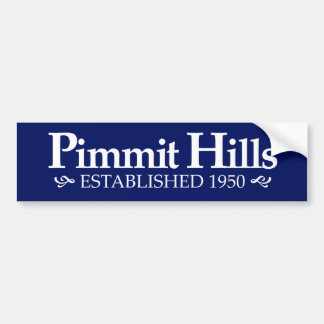 Pimmit Hills Est. 1950 Bumper Sticker