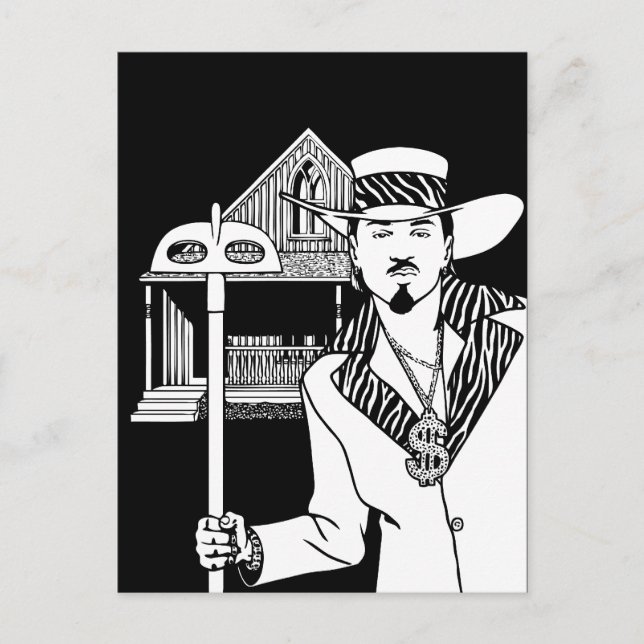 Pimp and Hoe Postcard (Front)