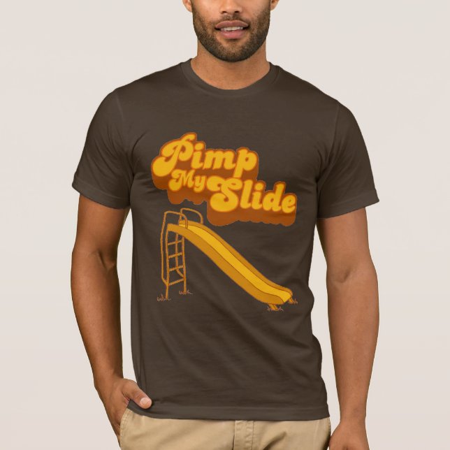 Pimp My Slide Funny Retro T-Shirt (Front)