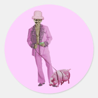 Pimp Obama and the Pig Classic Round Sticker