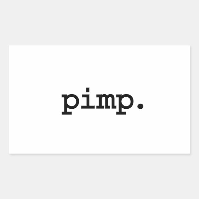 pimp. rectangular sticker (Front)