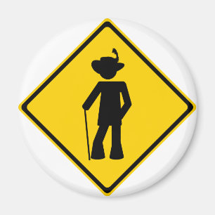 Pimp Road Sign Magnet