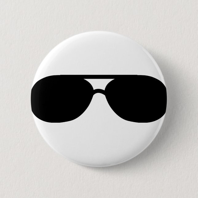 pimp sunglasses shades 6 cm round badge (Front)