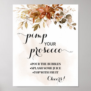 Pimp your Prosecco Fall Autumn Shower sign