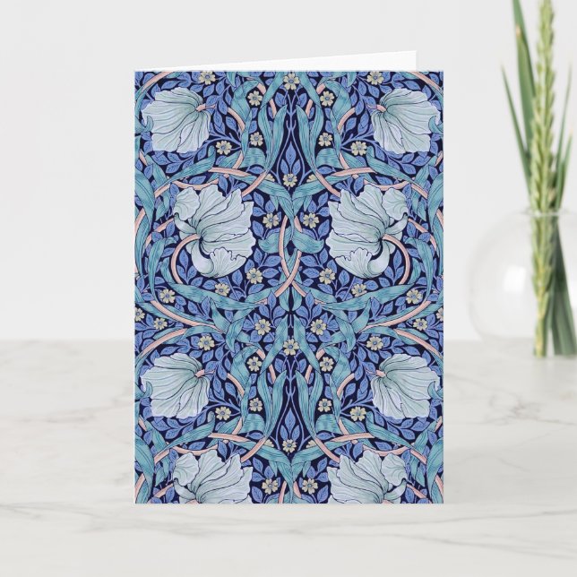 Pimpernel Blue, William Morris Card (Front)