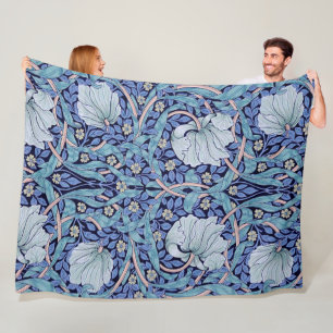 Pimpernel Blue, William Morris Fleece Blanket