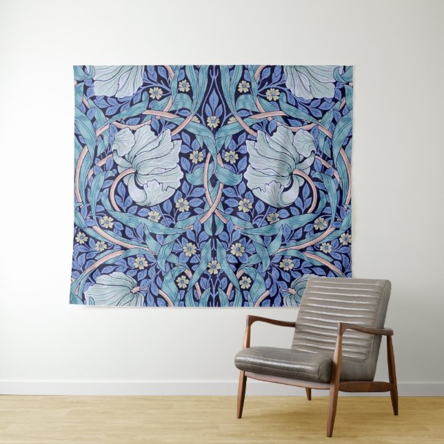Pimpernel Blue, William Morris Tapestry (In Situ (Horizontal))