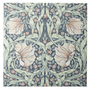 Pimpernel by  Nouveau,William Morris,pink pastels Tile