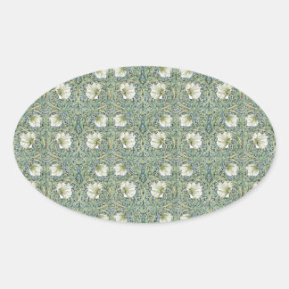 Pimpernel by William Morris Oval Sticker