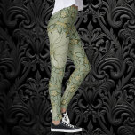 Pimpernel by William Morris Vintage Floral Textile Leggings<br><div class="desc">Pimpernel (1876) by William Morris is a vintage Victorian Era fine art Pre-Raphaelite textile pattern. A beautiful floral design in pale greens with a scrolling and curving decorative ornate leaf pattern. Originally created as wallpaper. Pimpernel flowers from the garden with leaves swirling around in an intricate pattern.</div>
