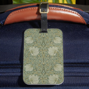 Pimpernel by William Morris Vintage Floral Textile Luggage Tag