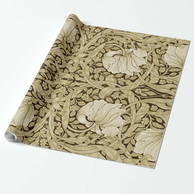 Pimpernel Gold, William Morris Wrapping Paper (Unrolled)