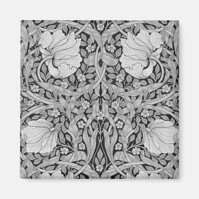 Pimpernel Gray Monotone, William Morris Magnet (Front)