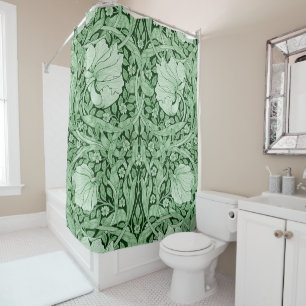 Pimpernel Green, William Morris Shower Curtain