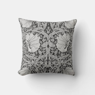 Pimpernel Grey Monotone, William Morris Cushion