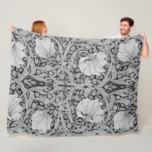 Pimpernel Grey Monotone, William Morris Fleece Blanket