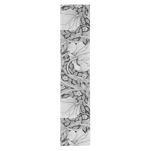 Pimpernel Grey Monotone, William Morris Short Table Runner (Front)