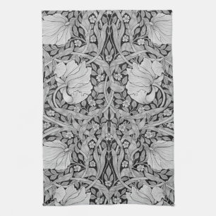 Pimpernel Grey Monotone, William Morris Tea Towel