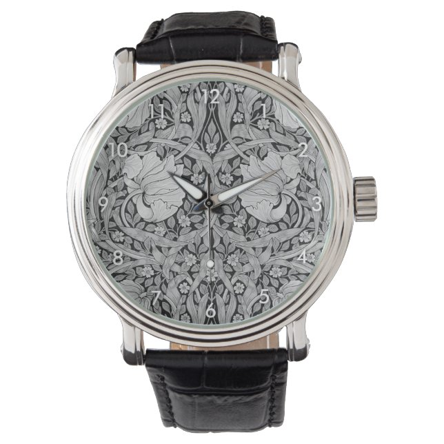Pimpernel Grey Monotone, William Morris Watch (Front)